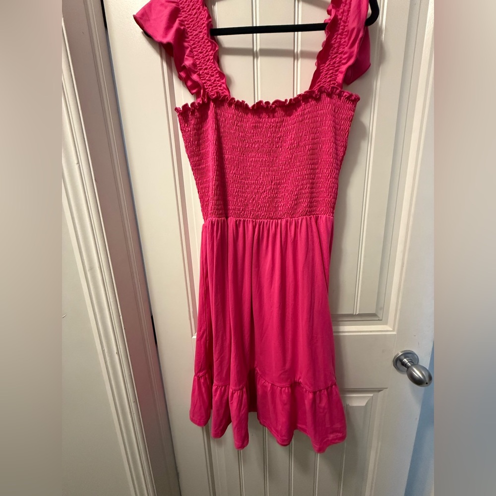 Pink Smocked Sundress